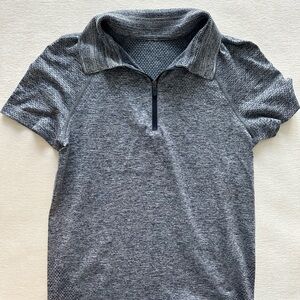 Lululemon Grey Polo Shirt Size 6 Cropped